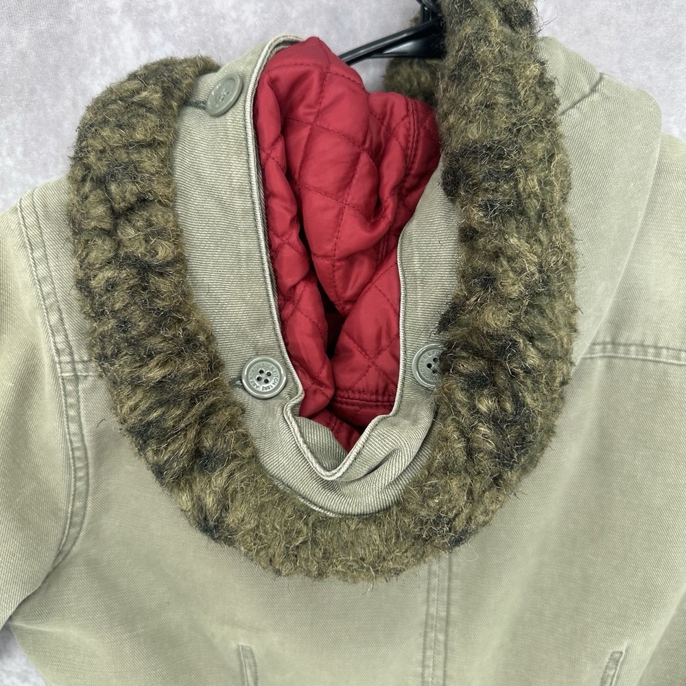 Vintage Abercrombie & Fitch Women's Green Olive Hooded Jacket Size L - Picture 11 of 11